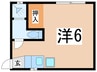 大和ハイツ 1Rの間取り