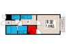 アムールブション 1Kの間取り