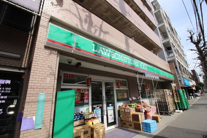 ローソンストア100 LS江古田店(コンビニ)まで228m 石倉ハイツ