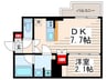 コンフォリア東葛西 1DKの間取り