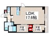 アルファコート一之江 2LDKの間取り