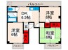 大和ハイツ 3DKの間取り