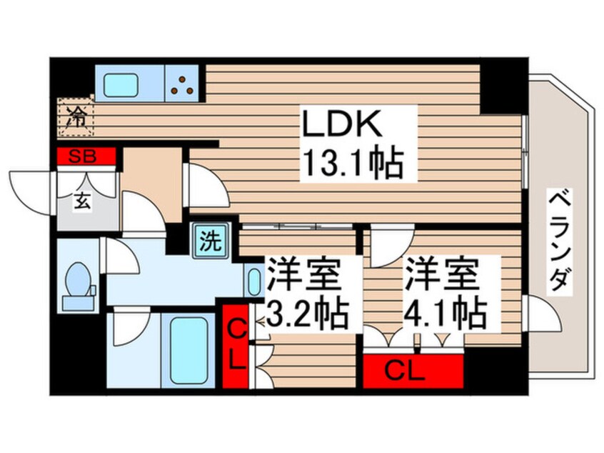 間取図 コンフォリア・リヴ千住