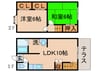 シンセリティナカエイ 2LDKの間取り