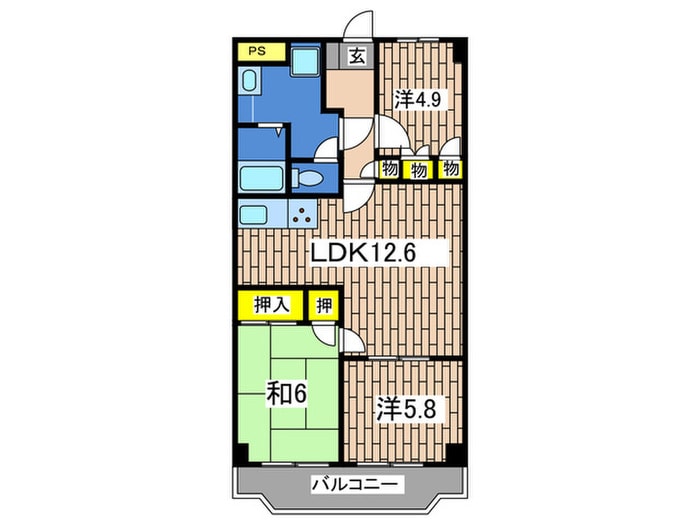 間取り図 ﾛｲﾔﾙｼﾃｲ東戸塚