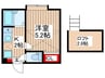 クレオパトラ新所沢松葉町 1Kの間取り