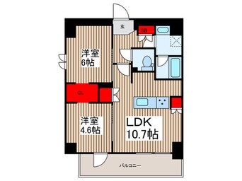 間取図 クリオラべルヴィ元浅草