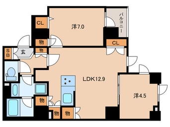 間取図 KDXレジデンス本蓮沼