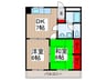 小井土マンション 2DKの間取り