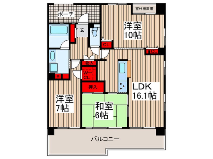 間取図 エコヴィレッジ朝霞台（707）