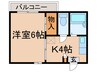 エルハイツ石井Ｂ 1Kの間取り
