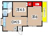 ＴＭハイツＡ 2DKの間取り