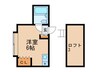 ザルツハイム 1Rの間取り