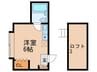 ザルツハイム 1Rの間取り