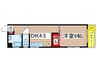 椎野マンション 1DKの間取り