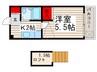 葵マンション 1Kの間取り