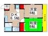 森ハイム 2DKの間取り