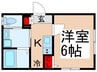 グランドール足立 1Kの間取り