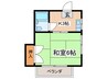 西元町コーポ 1Kの間取り