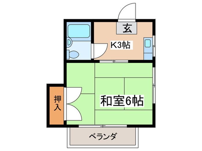 間取り図 西元町コーポ