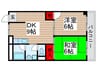 吉田マンション 2DKの間取り