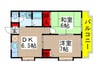 サニ－ハウス 2DKの間取り