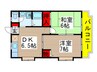 サニ－ハウス 2DKの間取り