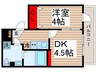 レピュア北千住レジデンス 1DKの間取り