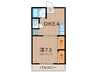 サンハニー駒沢 1DKの間取り