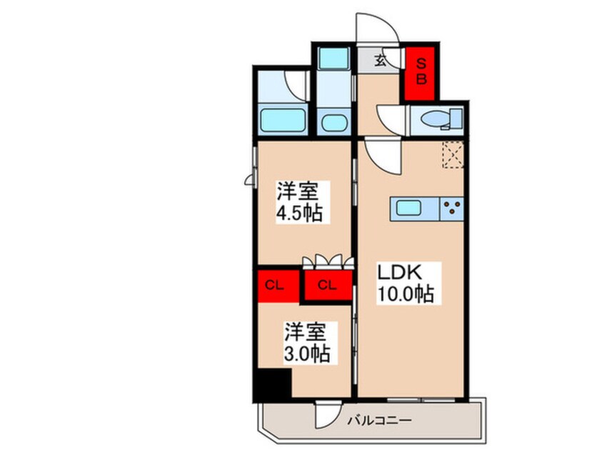 間取図 ルフォンプログレ上野マークス