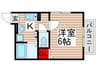 ジェンティーレ 1Kの間取り
