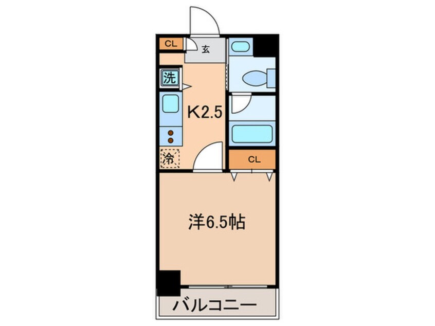 間取図 レジディア新川(406)