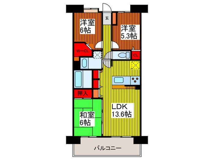 間取り図 コスモシティ鳩ヶ谷駅前(805)