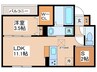 D-room港北 1LDK+Sの間取り