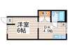 ハウスホワイト 1DKの間取り