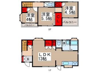 間取図 常盤平５丁目貸家
