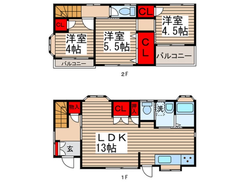 間取図 常盤平５丁目貸家
