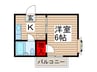 ＴＲＡＤ新柏 1Kの間取り