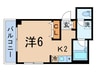 吉祥館 1Kの間取り