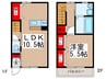 クレストＢ 1LDKの間取り