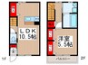 クレストＢ 1LDKの間取り