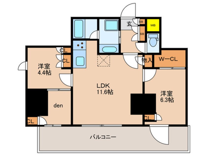 間取図 ザ・パークハビオ板橋区役所前