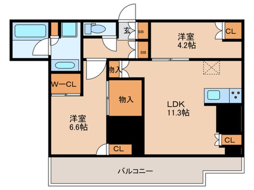間取図 ザ・パークハビオ板橋区役所前