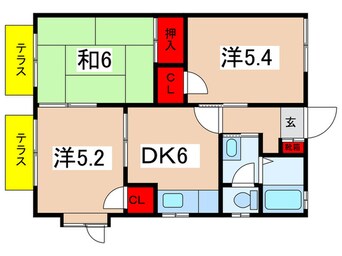 間取図 グリーンヒルズA