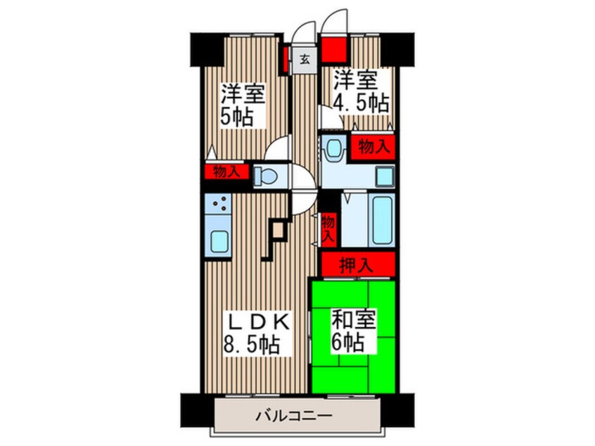 間取図 ビエラコート武蔵浦和