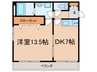 ヴィラ・ワコ－Ⅱ 1DKの間取り