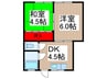 コーポ末広 2DKの間取り