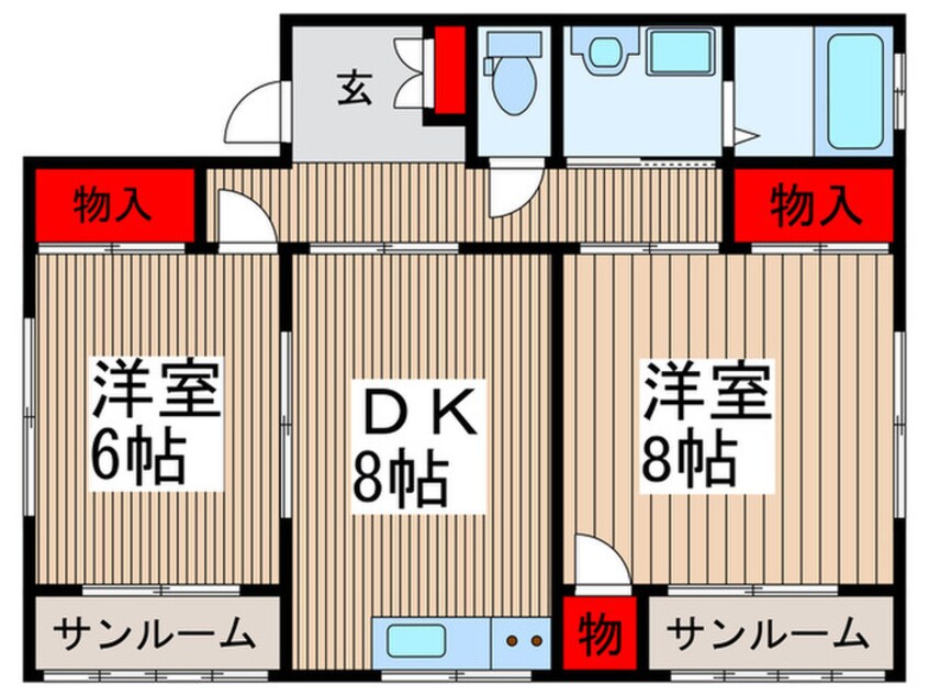 間取図 フラワ－ハイツ　Ａ