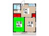 浜中マンション 2DKの間取り