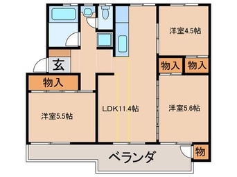 間取図 諏訪原団地１１号棟(505)